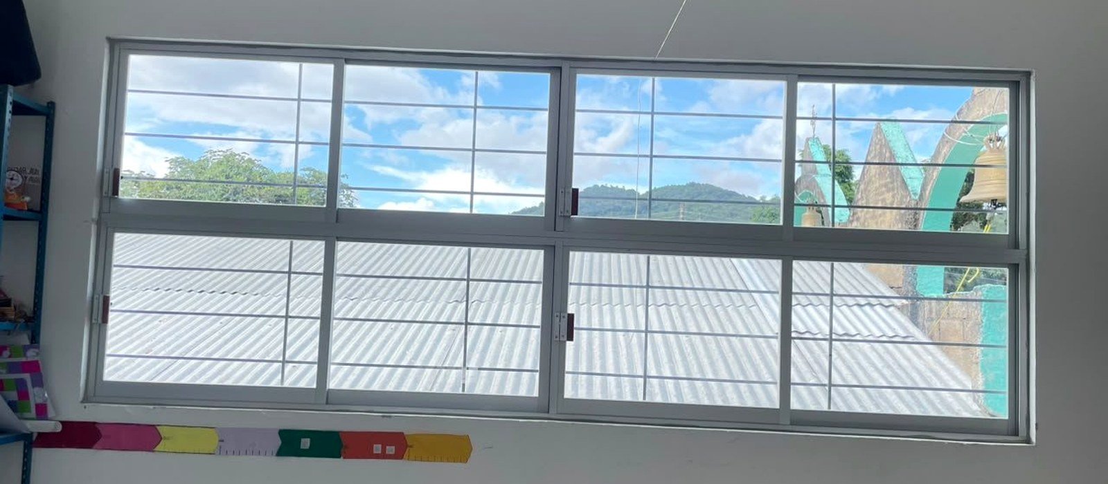 Trabajo realizado en vidrio y aluminio